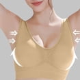 thumbnail image 6 of Nooxsoe No Underwire Bras Women’s Bras Push Up Tshirt Jelly Bras for Women Underwire Bras for Women Wireless Bras for Women Bras for Women Supportive Bra Everyday Bra Sports Bra Brown XL, 6 of 8