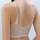 thumbnail image 4 of Ropa interior ultrafina de seda de hielo sin costuras para mujer, sección delgada, transpirable, con tirantes, hermoso chaleco en la espalda, pecho grande, sujetador acolchado para dormir pequeño, 4 of 5