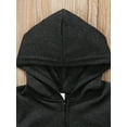 thumbnail image 5 of Hirigin Newborn Baby Boy Girl Solid Color Jumpsuit Hoodie Romper Zipper Long Sleeve One Piece Outfits Warm Clothes, 5 of 7