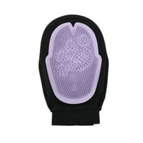 2-in-1 Dog Grooming Glove - Dual Sided Pet Brush with Rubber Paw & Velour, Grooming Mitt for Brushing, Massaging & Shedding Control for Dogs & Cats