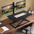 thumbnail image 2 of Adjustable Height Standing Desk Converter, Keyboard Riser for Stand Up Desk Riser, Computer Keyboard Stand for Desktop, Computer Workstations for Home Office, 2 of 6