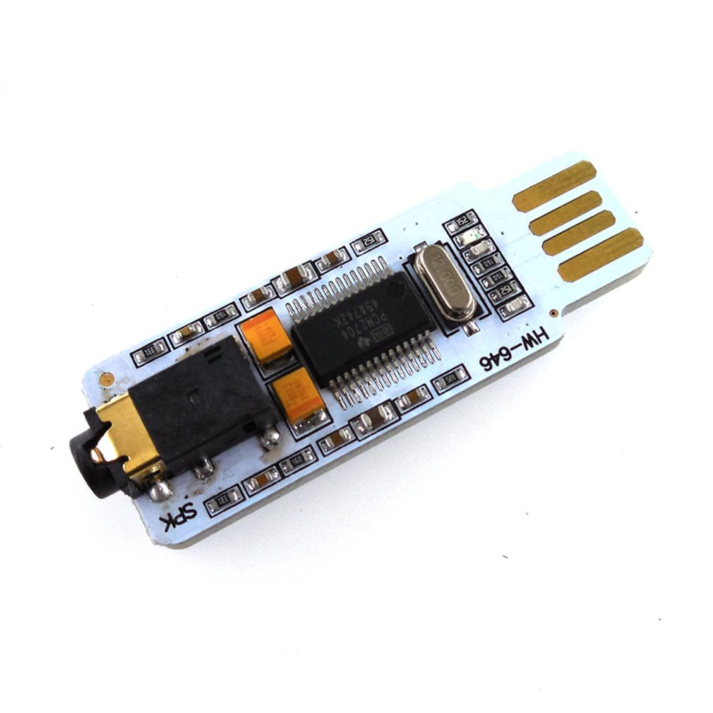 HW-646 Mini Portable PCM2704 USB 3.5mm Audio Sound Card DAC Decoder Board Free Drive Module for PC Laptop HiFi Amplifier 