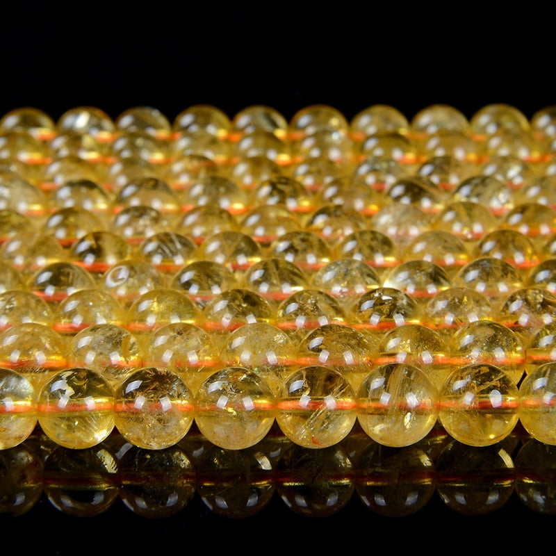 Citrine Gemstone Grade AAA Orange Yellow Round 4MM 5MM 6MM 8MM Loose Beads November Birthstone