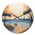 thumbnail image 2 of Designart "Couple Retrait Beach Loving" Nautical & Beach Oversized Wall Clock, 2 of 5