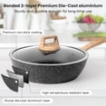 thumbnail image 4 of Juego de utensilios de cocina SODAY, granito negro, antiadherente, inducción, 12 unidades, 4 of 7