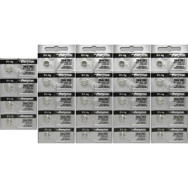 24 364 Energizer Watch Batteries SR621SW 0Hg Mercury Free Battery Cell