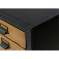 thumbnail image 5 of Mid-Century Half Pedestal Executive Desk Office Desk Fully Assembled Black Wood, 5 of 12