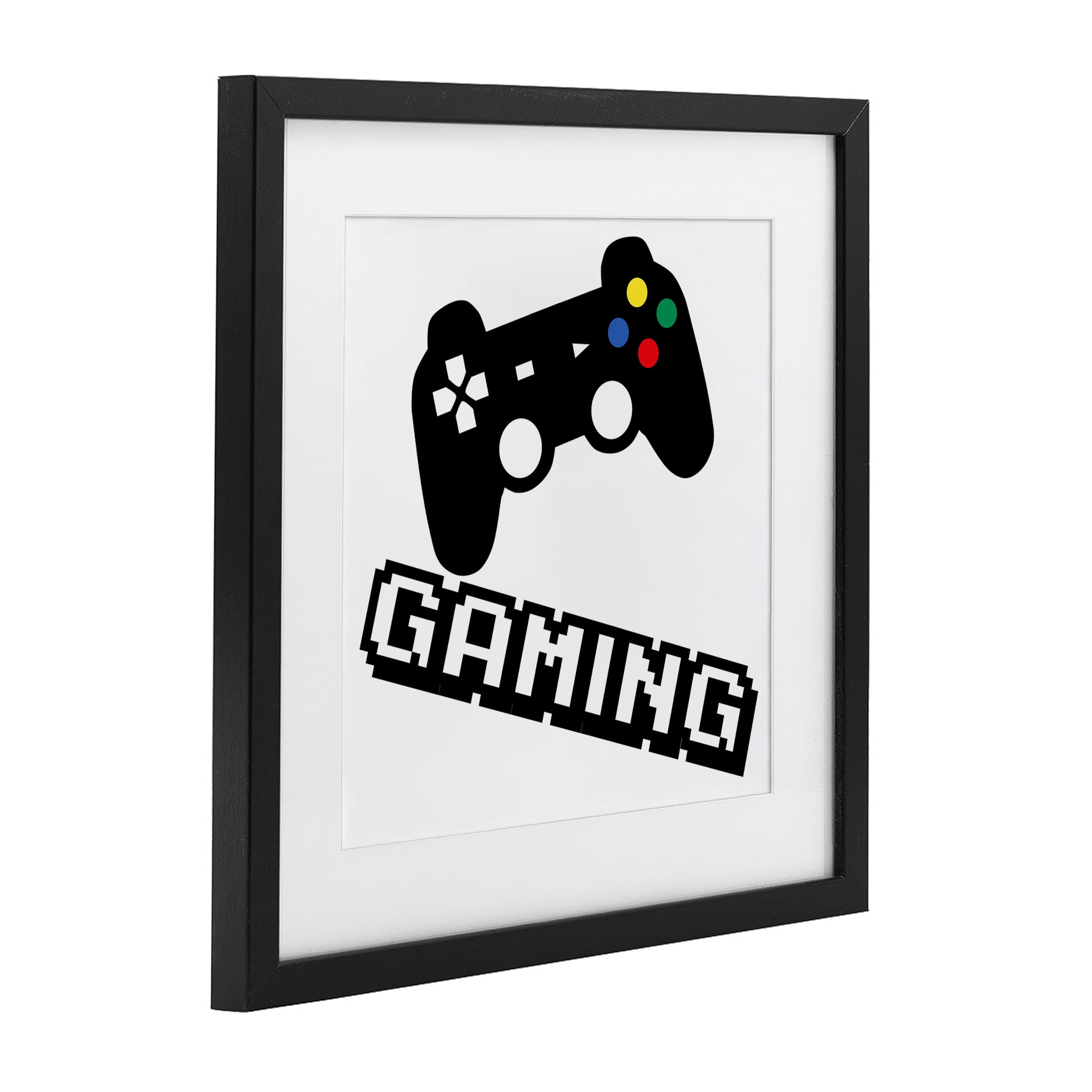 Stupell Industries Playful Pixel Gaming Black Framed Print Under Glass, design by Marcus Prime