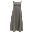 thumbnail image 1 of Reformation Houndstooth Print Midi Length Dress in Brown Polyester, 1 of 2