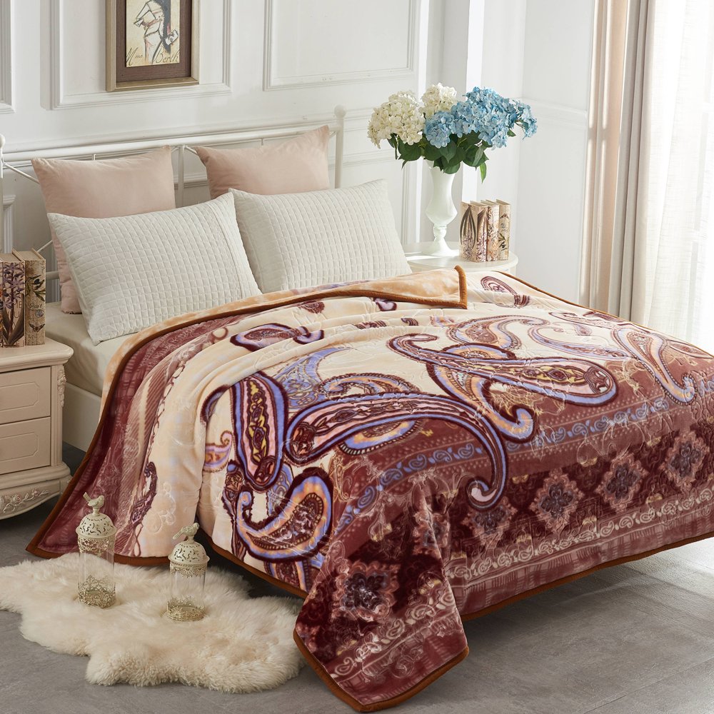 5Lbs 2 Ply Floral Animal Printed Plush Fleece Korean Mexican Blanket