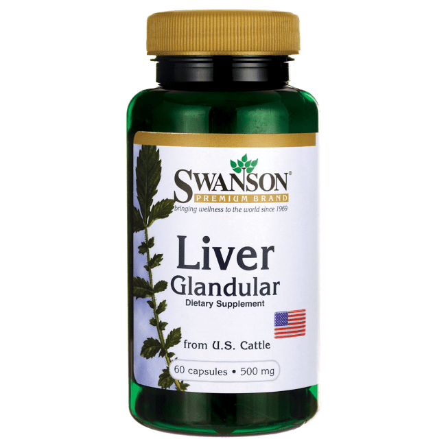 Swanson Liver Glandular 500 mg 60 Capsules