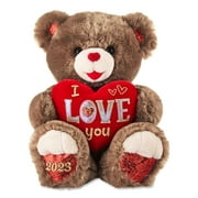 Way to Celebrate! Valentines Day 15in Sweetheart Teddy Bear 2023, Brown