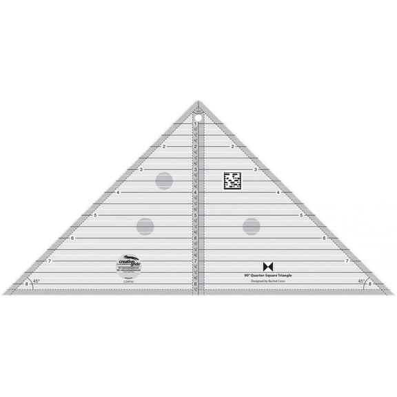 Creative Grids 90 Degree Quarter-Square Triangle Quilt Ruler (CGRT90)