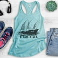 thumbnail image 2 of Sailing Vitamin Sea Tank Top, Ladies Racerback Tank Top, Summer Tank, Sailboat Tank, Sailing Tank, Cancun, X-Large, 2 of 3