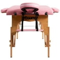 thumbnail image 6 of Patiojoy Portable Massage Table Adjustable Spa Bed Wooden Legs with Face Cradle & Carry Case Pink, 6 of 7