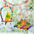 thumbnail image 3 of Sytle-Carry 11 Pcs Bird Parakeet Toys, Swing Hanging Standing Chewing Toy, Wooden Perch Chewing Toy for Budgerigar, Parakeet, Conure, Cockatiel, Mynah, Love Birds, Finches, 3 of 5