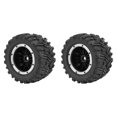 thumbnail image 3 of RC Car Rubber Tire, RC Rubber Tires 2PCS Uneven Texture  For 1/7 RC Car Black,Silver, 3 of 8