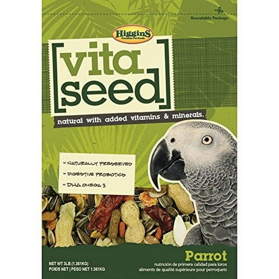 Higgins Vita Seed Parrot Bird Food, 3 Lb