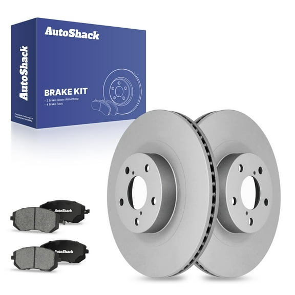 AutoShack 11.56" (293.5 mm) Front Vented Brake Rotors Coated   Ceramic Brake Pads | Replacement for 2005-2012 Subaru Outback 2009-2010 Subaru Forester | 6-PC Brake Kit | ArmorStop