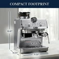 thumbnail image 5 of Rugerasay Espresso 20-Bar, 2-Cup Silver Espresso Machine, 5 of 8