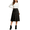 Black, variant on Womens Suede Midi Skirts- Retro High Elastic Waist Casual Hidden Zipper Fall Winter Skirts Red Size M