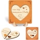 thumbnail image 1 of Tarjeta de felicitación de madera para mamá. Tarjeta de madera hecha a mano en forma de corazón. Regalo ideal para cumpleaños., 1 of 9