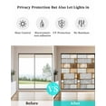 thumbnail image 4 of Window Privacy Film, Brown Grey Stripes UV Sun Blocking Window Tint Film Heat Control One Way Blackout Window Film, Farmhouse Retro Country Wood Non Adhesive Static Cling Window Sticker 35.4x78.7 In, 4 of 7