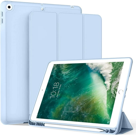 Timoom Case for iPad 9th/8th/7th Generation 10.2" 2021, 2020, 2019 with Pencil Holder, Auto Sleep/Wake, Slim Soft TPU Silicone Back Protect for iPad 10.2 inch 9th Gen 8th Gen 7th Gen Case