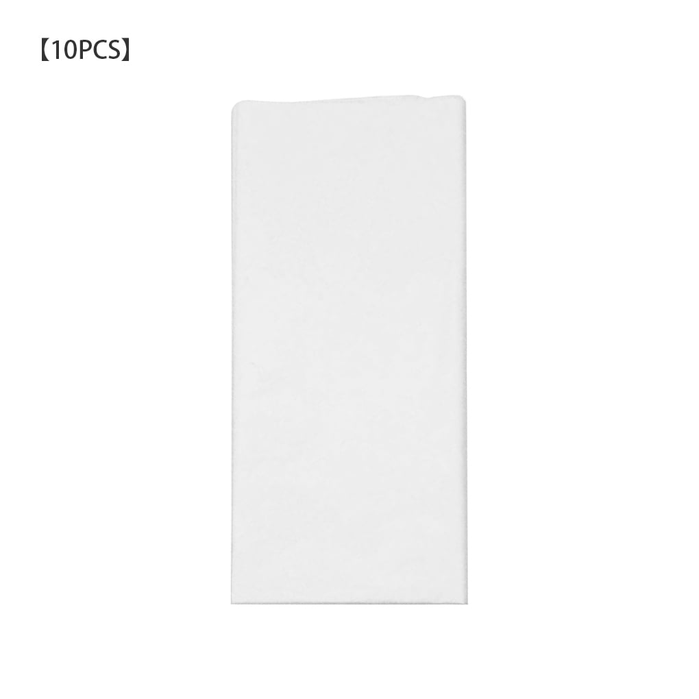 10pcs Gift Packaging Tissues Smooth Flower Wrapping Papers Folding Solid Color Gift Packing Covers, White by