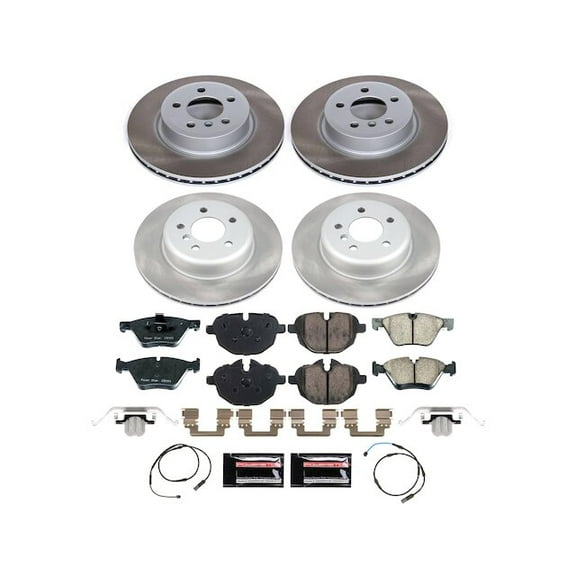 Front and Rear Brake Pad and Rotor Kit - Compatible with 2012 - 2016 BMW 528i xDrive - Power Stop