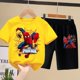 thumbnail image 3 of Conjunto de ropa de verano para niños y niñas con superhéroes, camiseta de manga corta de algodón y pantalones cortos, traje informal con estampado de Spider-Man, 3 of 5