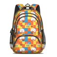 thumbnail image 2 of Basketball and Hoop Multicolor Pattern Cute School Backpack Bag with Padded Back and Adjustable Shoulder Straps 16.9 X 12.6 X 5.9 Inches, 2 of 5