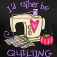 thumbnail image 3 of CafePress - I'd Rather Be Quilting T Shirt - Women's V-Neck Dark T-Shirt, 3 of 4