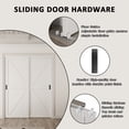 thumbnail image 7 of 60" x 80" No assembled Request 80-Inch Space-Saving K-Type Sliding Closet Door - Wood Grain Door Panel, Includes Complete Hardware Set, 7 of 7