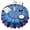Blue Purple Tie, variant on Rainbow Tie Dye Concentric Circles Round Tablecloth 60"x60",Wrinkle Wipeable Table Cloth for Kitchen Dining Room Picnic Patio Party