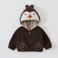 thumbnail image 2 of HAOTAGS Boys Girls Zip Up Fleece Jacket(1-7), Fall Winter Hooded Outerwear Jacket with Pockets Coffee 7-8Years, 2 of 6