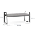 thumbnail image 4 of Pemberly Row Steel and Fabric 2-Seat Bench in Black/Adler Midnight Sky, 4 of 5