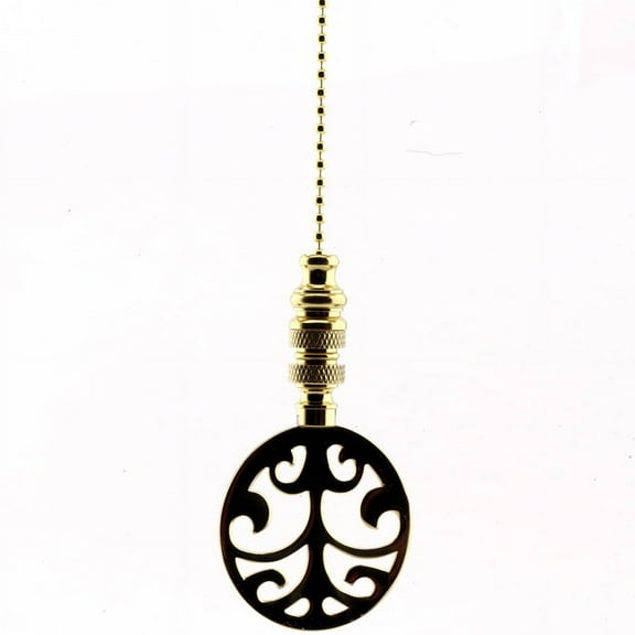 Polished Brass Tree Fan Pull 2.25"h