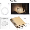 thumbnail image 3 of Wooden Folding Book Light, Magnetic LED Book Lamp, Decorative Lights/Night Lights, USB Rechargeable Desk Lamp, Perfect Gift for Women/Parents/Kids (White Maple), 3 of 4