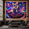 thumbnail image 6 of Pembroke Welsh Corgi With Portrayed Cosmic Discotheque Tongue, Playful Surreal for Animal Lovers, Animal Wall Decor, Housewarming Gift, Tapestry Wall Hanging for Bedroom and Dorm, 6 of 7