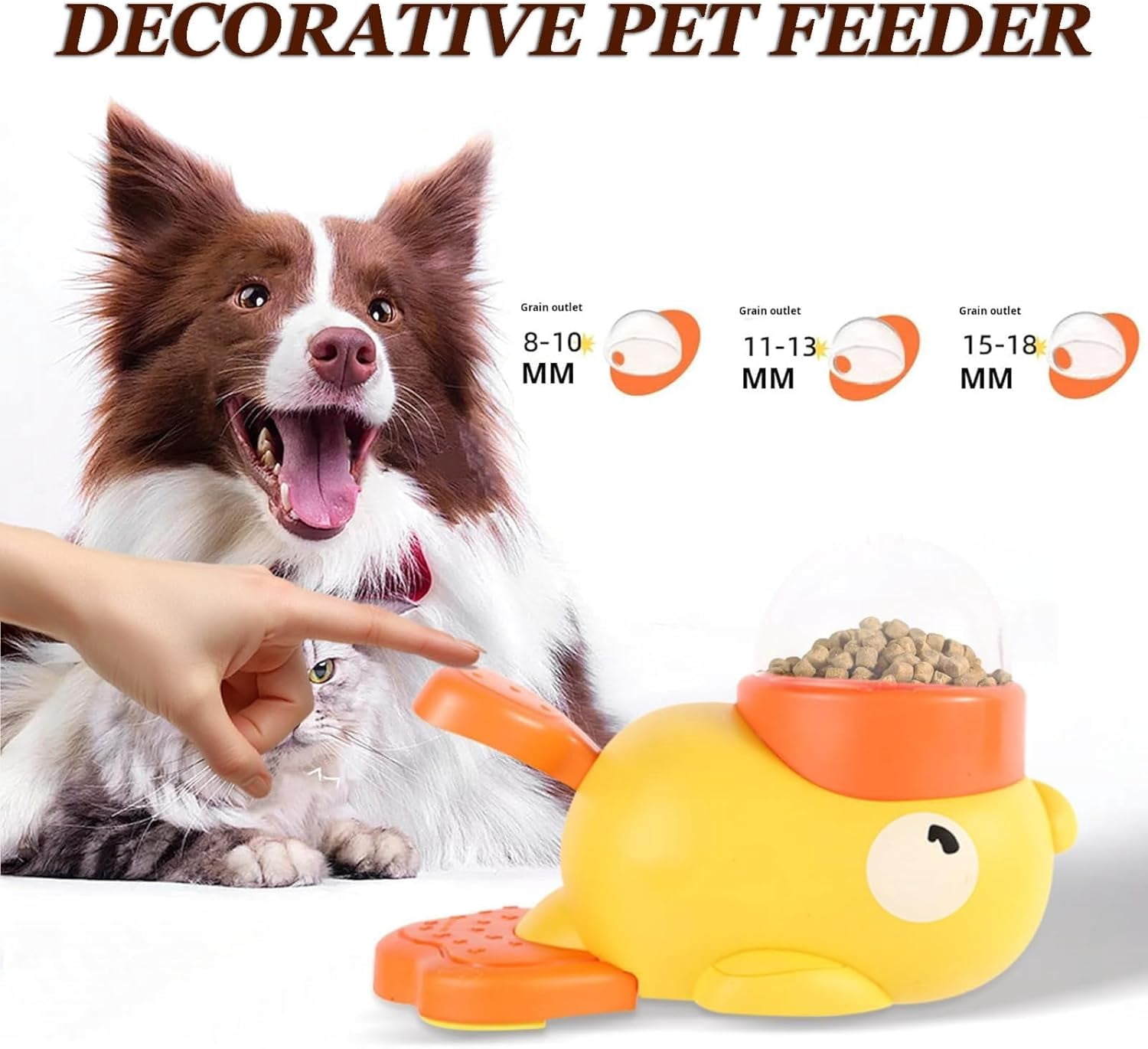 Duck Cat Treat Dispenser, Little Yellow Duck Cat Toy Treat Feeder, Cat Treat Dispenser Toy Interactive, for Small Medium Dogs and Cats, IQ Training and Exercise Small Animal Bowls