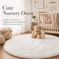thumbnail image 5 of Sanmadrola Super Soft Shaggy Rugs Fluffy Carpets 2.6X2.6 Feet, Indoor Modern Plush Area Rugs for Living Room Bedroom Kids Room Nursery Home Decor, Upgrade Anti-skid Durable Rectangular Fuzzy Rug, 5 of 9