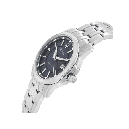 Mens Precisionist Analog Stainless Watch - Silver Bracelet - Purple Dial - 96B159