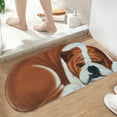 thumbnail image 3 of Hgallory Cute Dog Polyester Shower Bath Rug for Home Bathroom Toilet, Non-Slip Household Water Absorbent Quick Drying Floor Mats for Entrance Bedroom, Modern Style Home Decor, 1PC, 16"x34", C, 3 of 8