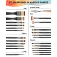 thumbnail image 5 of Nicpro 26pcs Paint Brush Set, Professional Paintbrushes with Palette Knife, Craft Paint Brushes for Acrylic Painting, Oil, Watercolor, Gouache & Canvas, Drawing & Art Supplies for Adults, Artists, 5 of 7