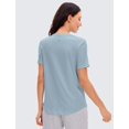 thumbnail image 2 of Remera CRZ YOGA de Algodón Pima Cuello Redondo Suave Azul M, 2 of 4