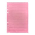 thumbnail image 2 of SeekLGT A5 Pink Lined Filler Paper 6 Hole Punched 120GSM Thick Loose Leaf Paper Planner Inserts for Notebook Journal 50 Sheets, 2 of 9