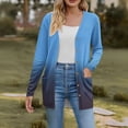 thumbnail image 2 of VISALY Long Cardigans Button Down Cardigans 2025 Fall Fashion Cardigan Soft Knit Cardigan for Women Long Sleeve Open Front Coat with Pockets Thin Cardigans Lightweight Cardigan Sweaters Dark Blue S, 2 of 6