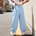 thumbnail image 6 of SUXIAN Kids Pants Summer Blend Beach Comfortable Casual Solid Color Long Trousers Big Kids Toddler Pants Sky Blue 6-7 Years, 6 of 7