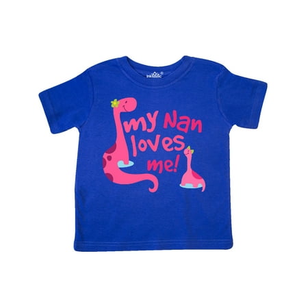 

Inktastic My Nana Loves Me Girl Dinosaur Gift Toddler Toddler Girl T-Shirt